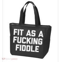 Fit As A Fucking Fiddle Funny Saying Sarcastic Novelty Tote Bag thumb 3