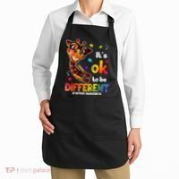 Funny Autism Awareness Its Ok To Be Different Giraffe Apron thumb 2