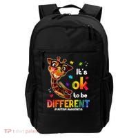 Funny Autism Awareness Its Ok To Be Different Giraffe Backpack thumb 0