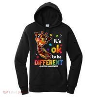 Funny Autism Awareness Its Ok To Be Different Giraffe Women's Hoodie thumb 0