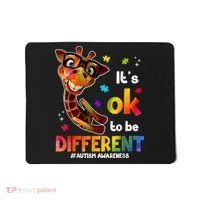 Funny Autism Awareness Its Ok To Be Different Giraffe Mousepad thumb 0