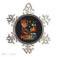 Funny Autism Awareness Its Ok To Be Different Giraffe Ornament thumb 0