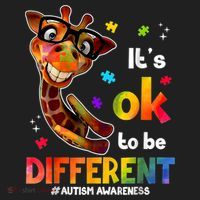 Funny Autism Awareness Its Ok To Be Different Giraffe Hat thumb 2