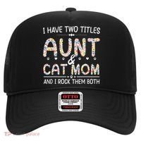 Funny Aunt and Cat Mom Empowering Strong Aunt & Cat Mom Idea Hat thumb 0