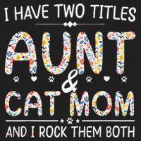 Funny Aunt and Cat Mom Empowering Strong Aunt & Cat Mom Idea Golf Towel thumb 3