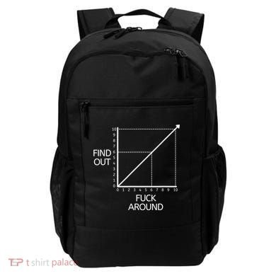 Fuck Around And Find Out Funny Graph Chart Joke Math Backpack