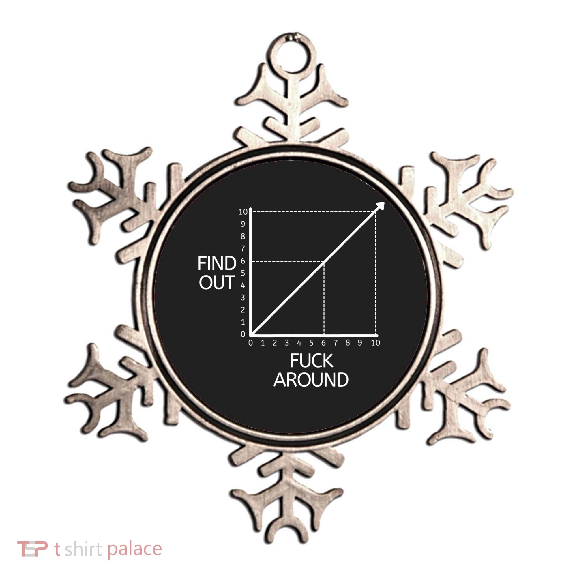 Fuck Around And Find Out Funny Graph Chart Joke Math Ornament