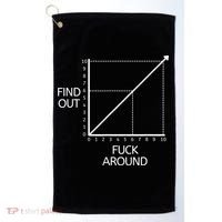 Fuck Around And Find Out Funny Graph Chart Joke Math Golf Towel thumb 0