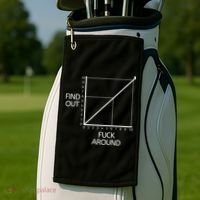 Fuck Around And Find Out Funny Graph Chart Joke Math Golf Towel thumb 2