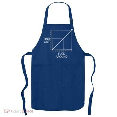 Fuck Around And Find Out Funny Graph Chart Joke Math Apron