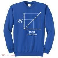 Fuck Around And Find Out Funny Graph Chart Joke Math Sweatshirt thumb 0