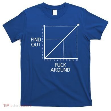 Fuck Around And Find Out Funny Graph Chart Joke Math T-Shirt