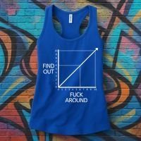 Fuck Around And Find Out Funny Graph Chart Joke Math Women's Tank Top thumb 3