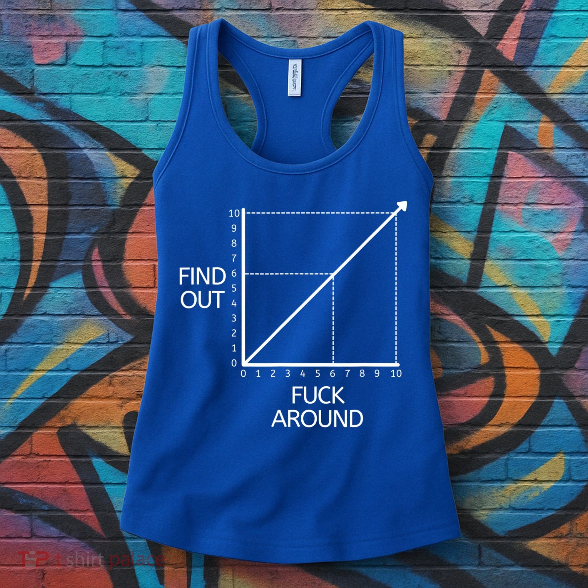 Fuck Around And Find Out Funny Graph Chart Joke Math Women's Tank Top