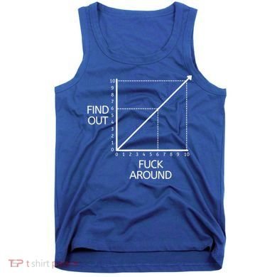 Fuck Around And Find Out Funny Graph Chart Joke Math Tank Top