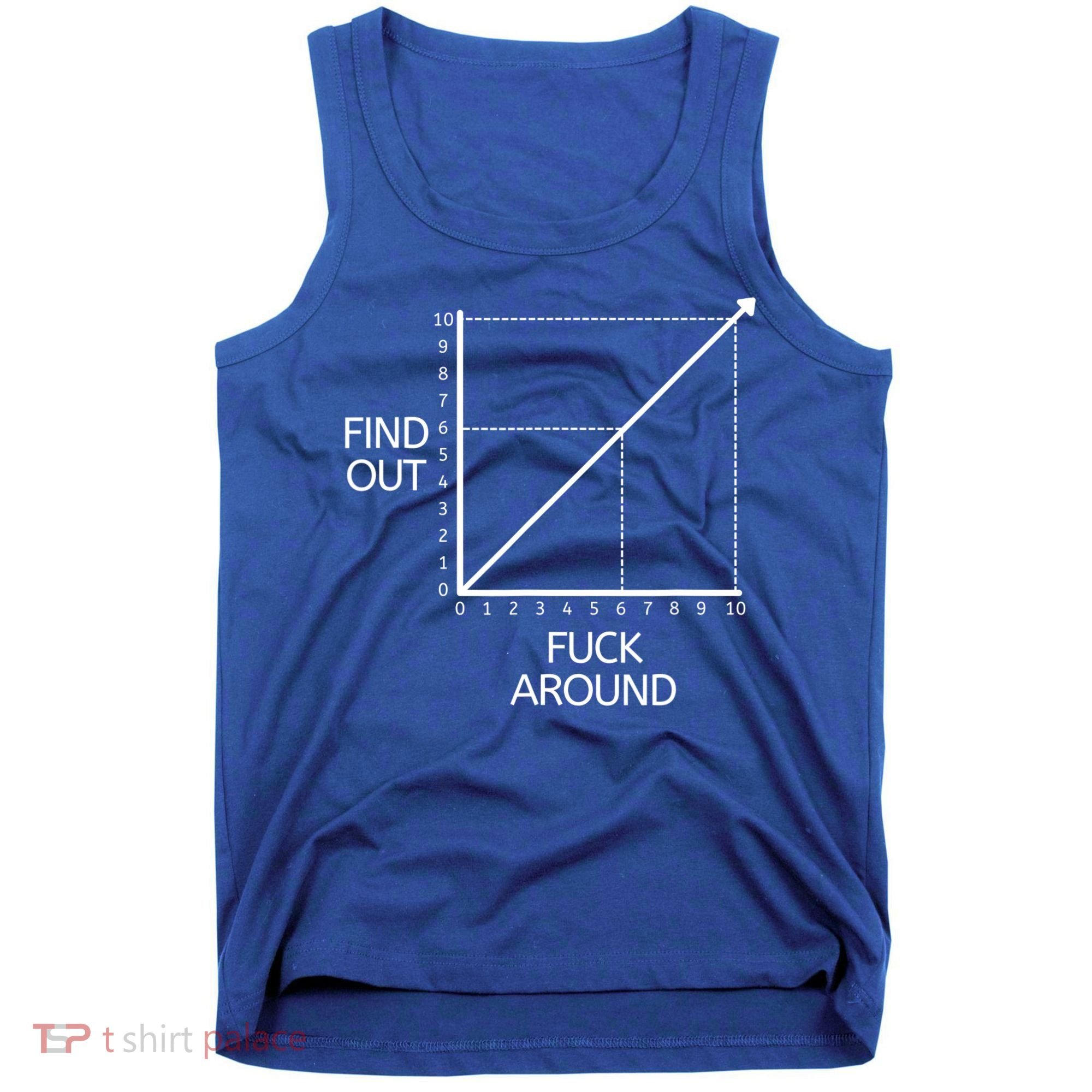 Fuck Around And Find Out Funny Graph Chart Joke Math Tank Top