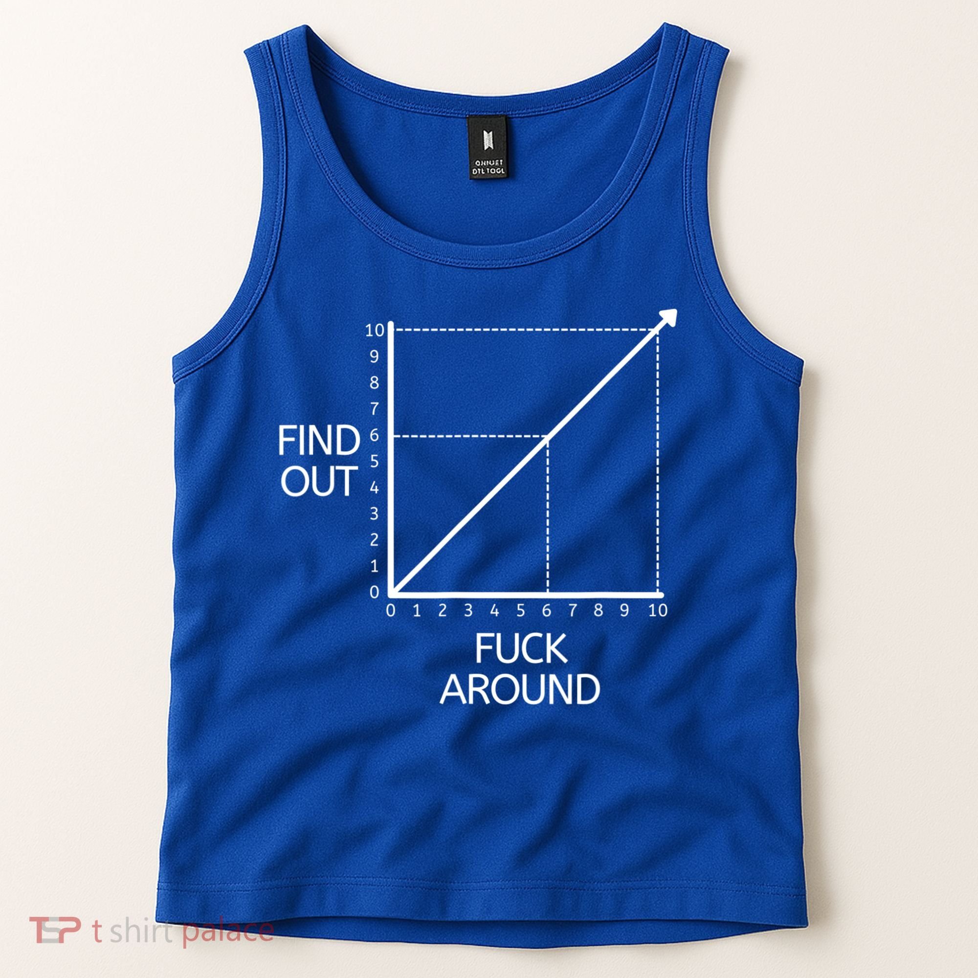 Fuck Around And Find Out Funny Graph Chart Joke Math Tank Top