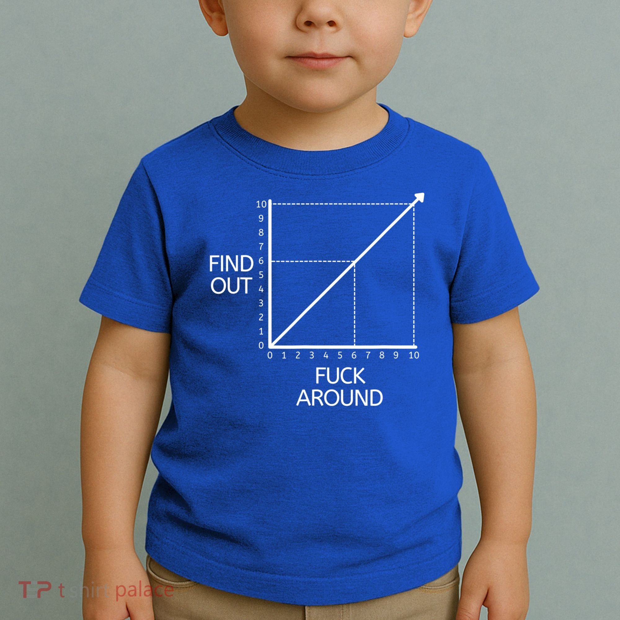 Fuck Around And Find Out Funny Graph Chart Joke Math Toddler T-Shirt