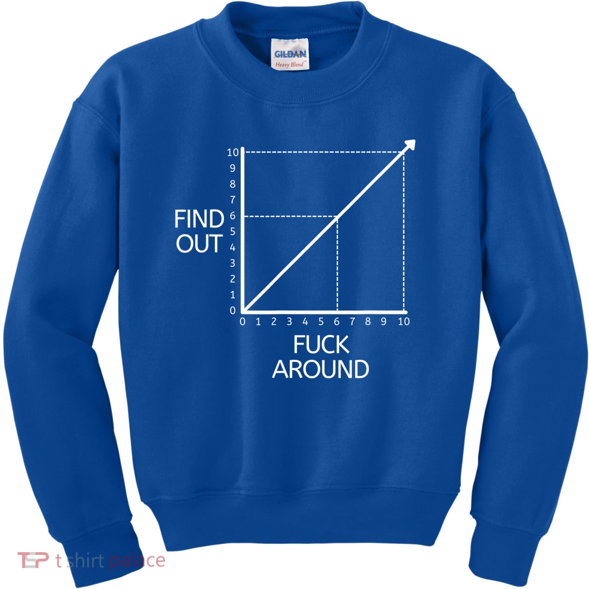 Fuck Around And Find Out Funny Graph Chart Joke Math Kids Sweatshirt
