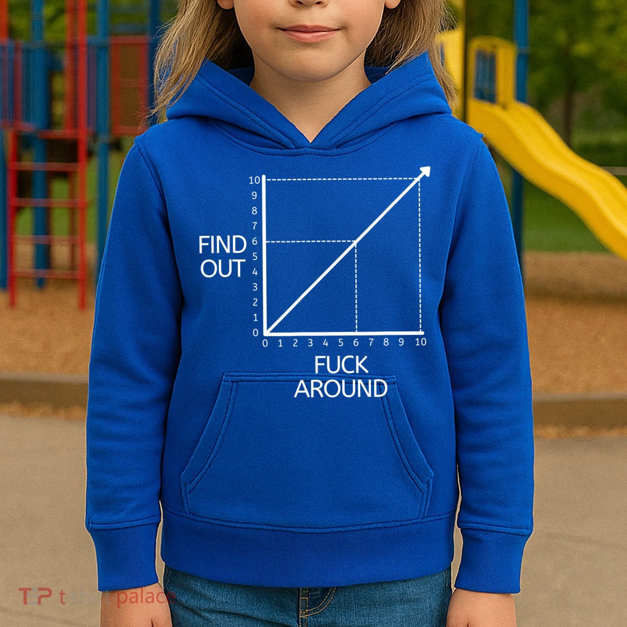 Fuck Around And Find Out Funny Graph Chart Joke Math Kids Hoodie