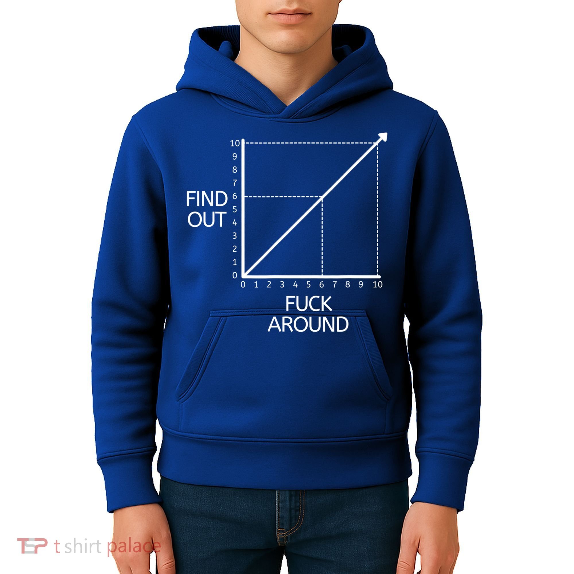 Fuck Around And Find Out Funny Graph Chart Joke Math Kids Hoodie