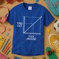 Fuck Around And Find Out Funny Graph Chart Joke Math Kids T-Shirt thumb 3