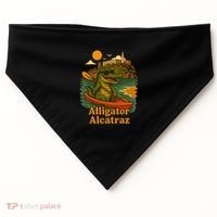 Funny Alligator Alcatraz USA-Made Doggie Bandana thumb 0