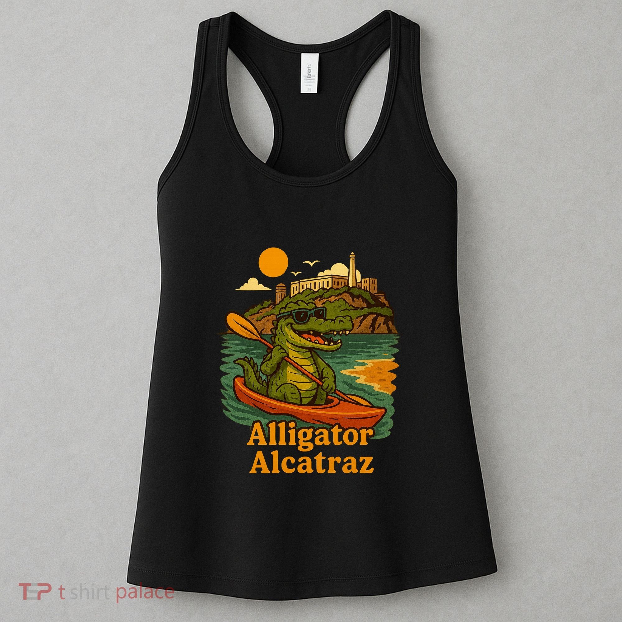 Funny Alligator Alcatraz Women's Tank Top
