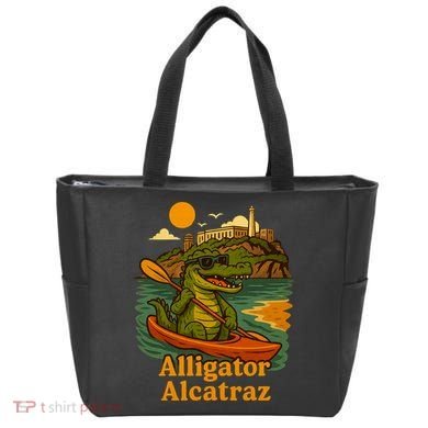 Funny Alligator Alcatraz Tote Bag