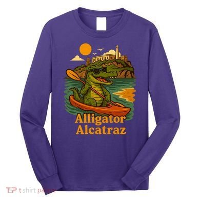 Funny Alligator Alcatraz Long Sleeve Shirt