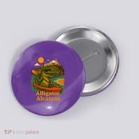 Funny Alligator Alcatraz Button thumb 0