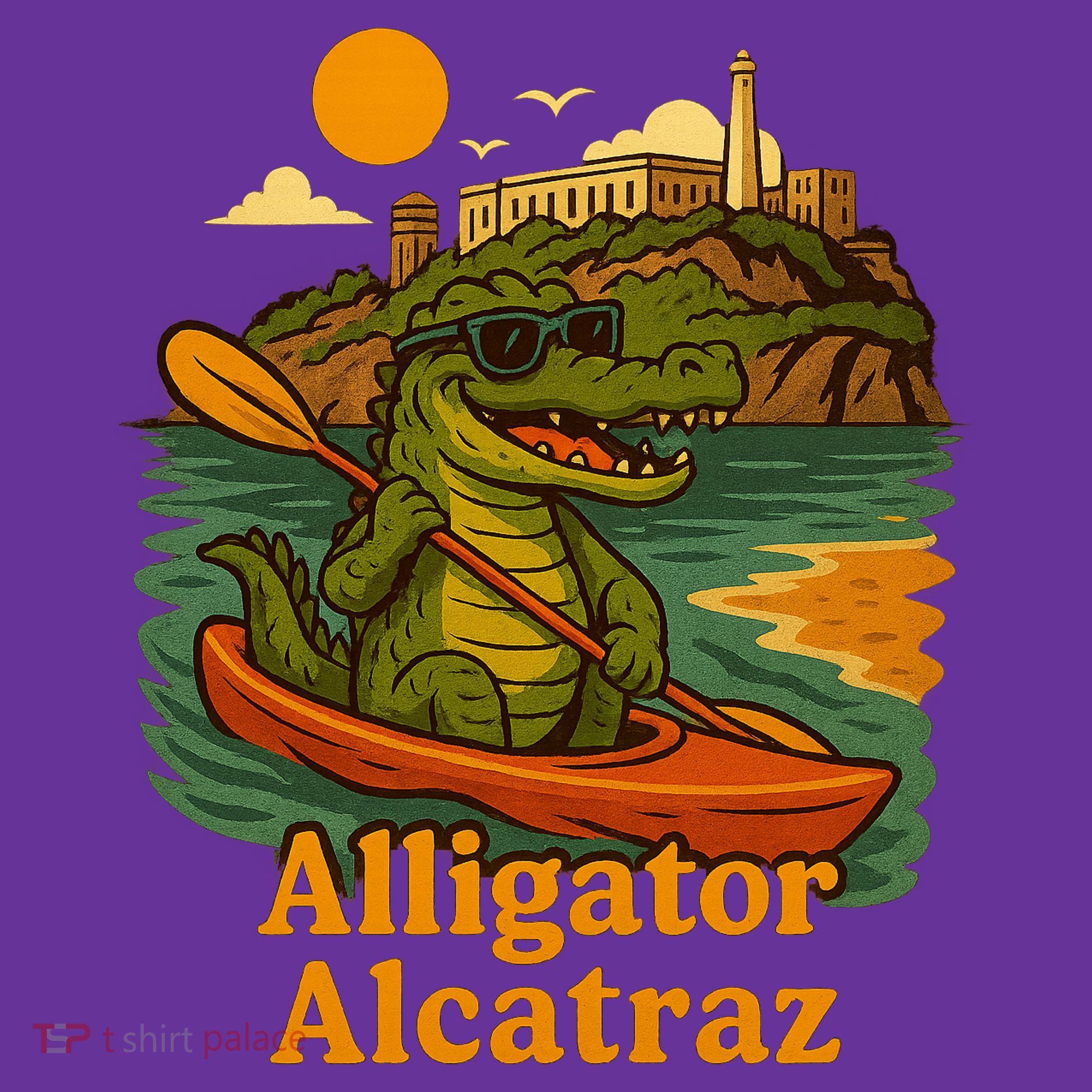 Funny Alligator Alcatraz Mousepad