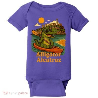 Funny Alligator Alcatraz Baby Bodysuit