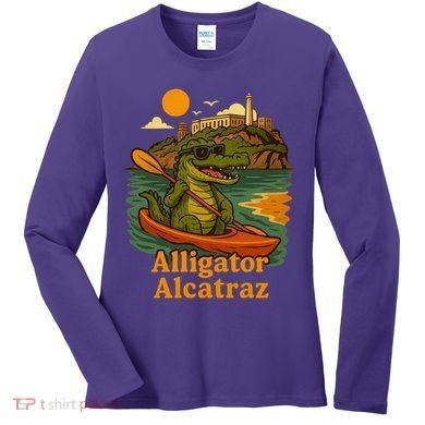 Funny Alligator Alcatraz Women's Long Sleeve Shirt