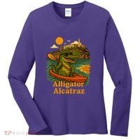 Funny Alligator Alcatraz Women's Long Sleeve Shirt thumb 0