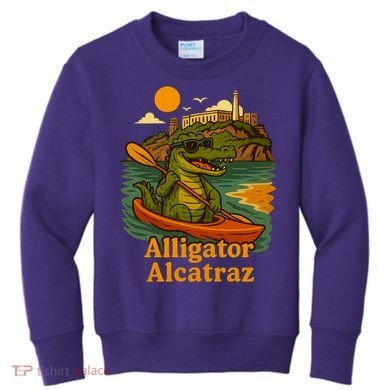 Funny Alligator Alcatraz Kids Sweatshirt