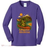 Funny Alligator Alcatraz Kids Long Sleeve Shirt thumb 0