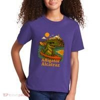 Funny Alligator Alcatraz Kids T-Shirt thumb 2