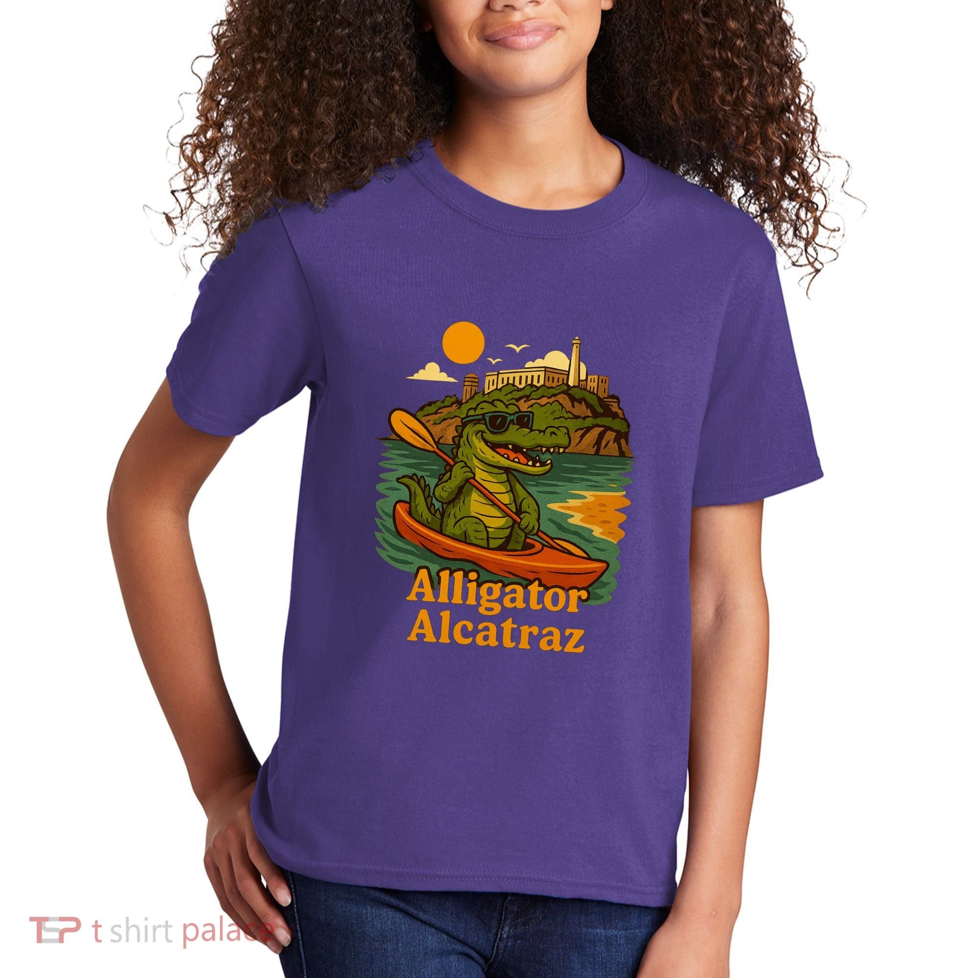 Funny Alligator Alcatraz Kids T-Shirt