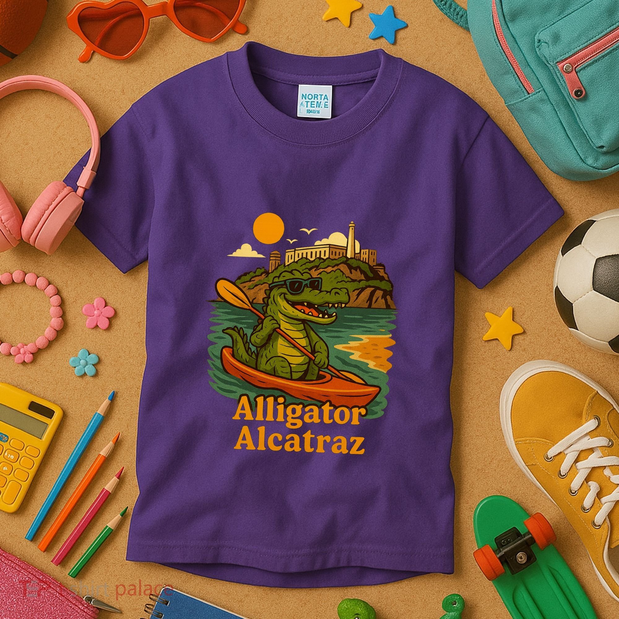 Funny Alligator Alcatraz Kids T-Shirt