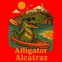 Funny Alligator Alcatraz Santa Hat thumb 1