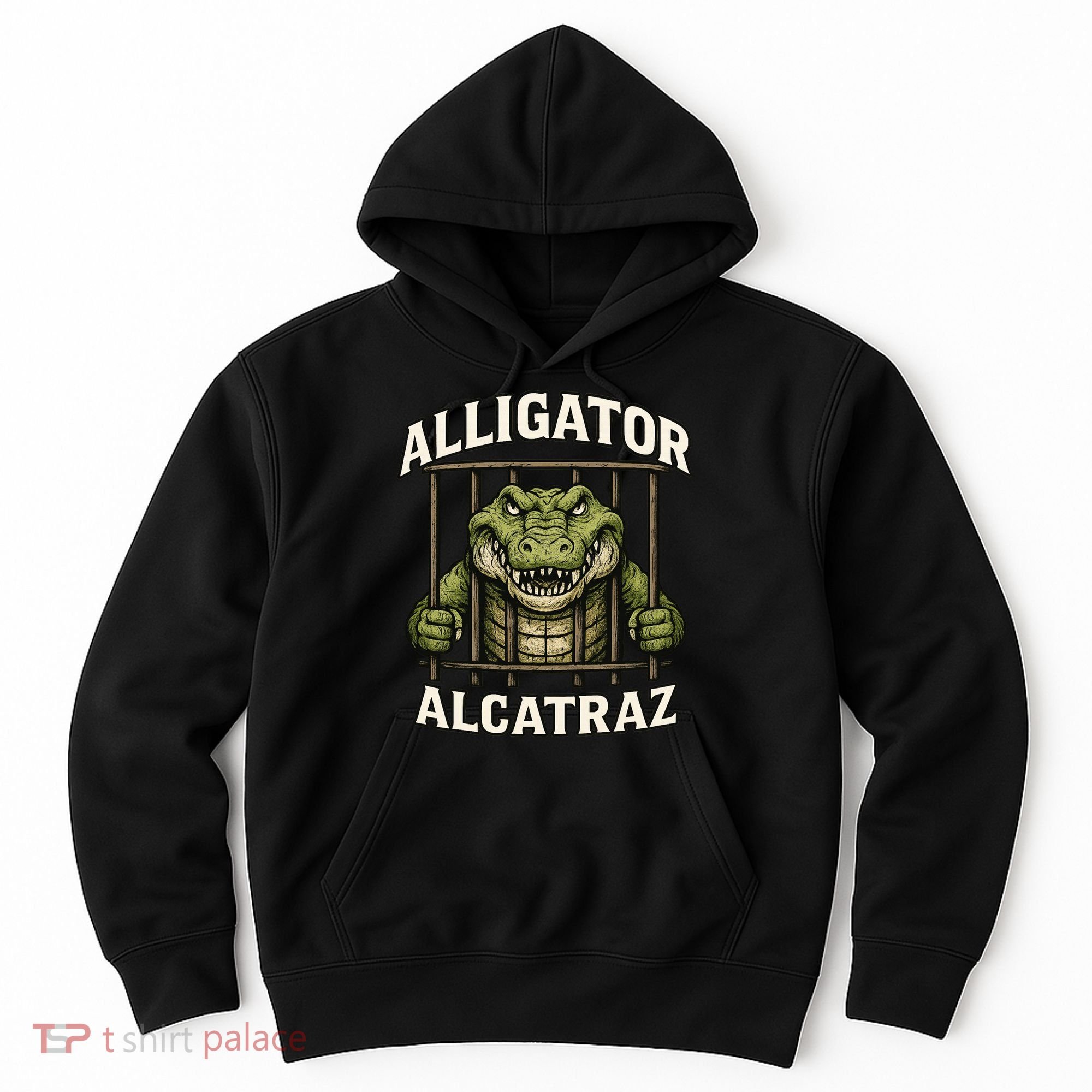 Funny Alligator Alcatraz Jail Prison Gator Hoodie