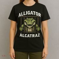 Funny Alligator Alcatraz Jail Prison Gator T-Shirt thumb 4