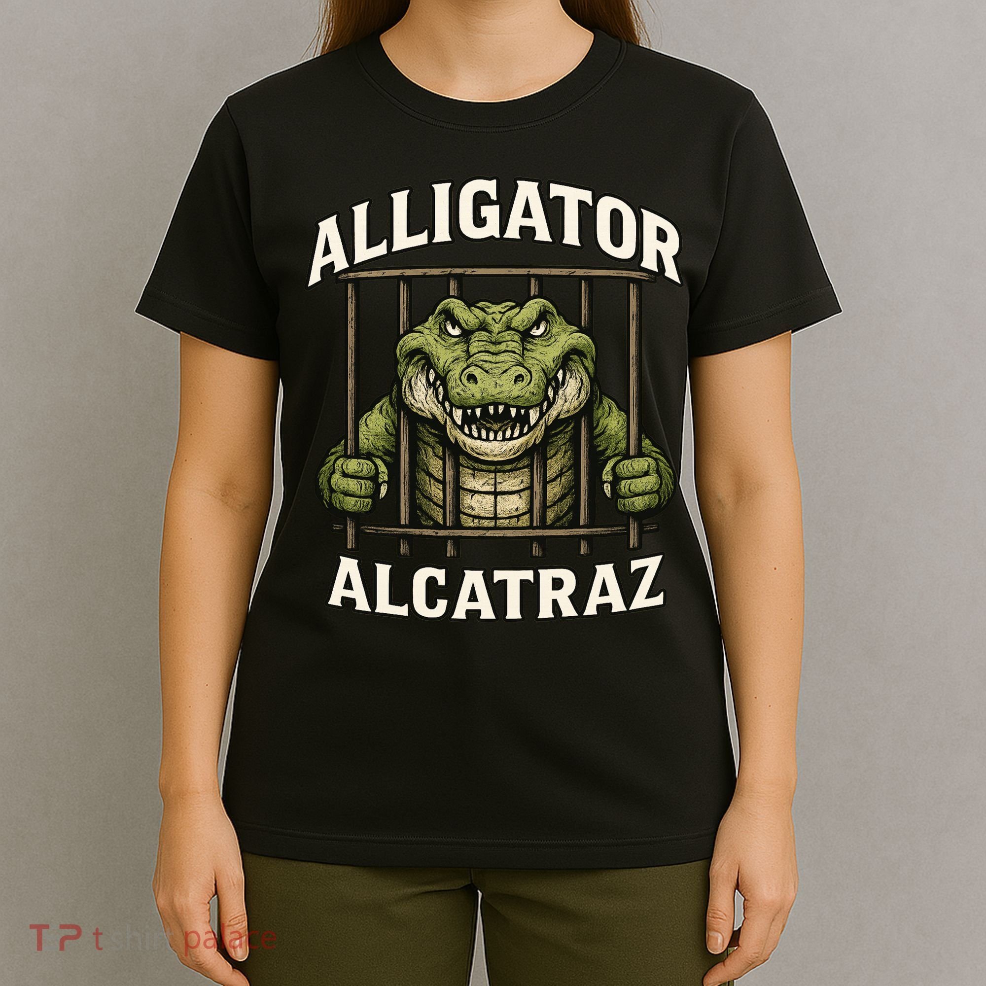 Funny Alligator Alcatraz Jail Prison Gator T-Shirt