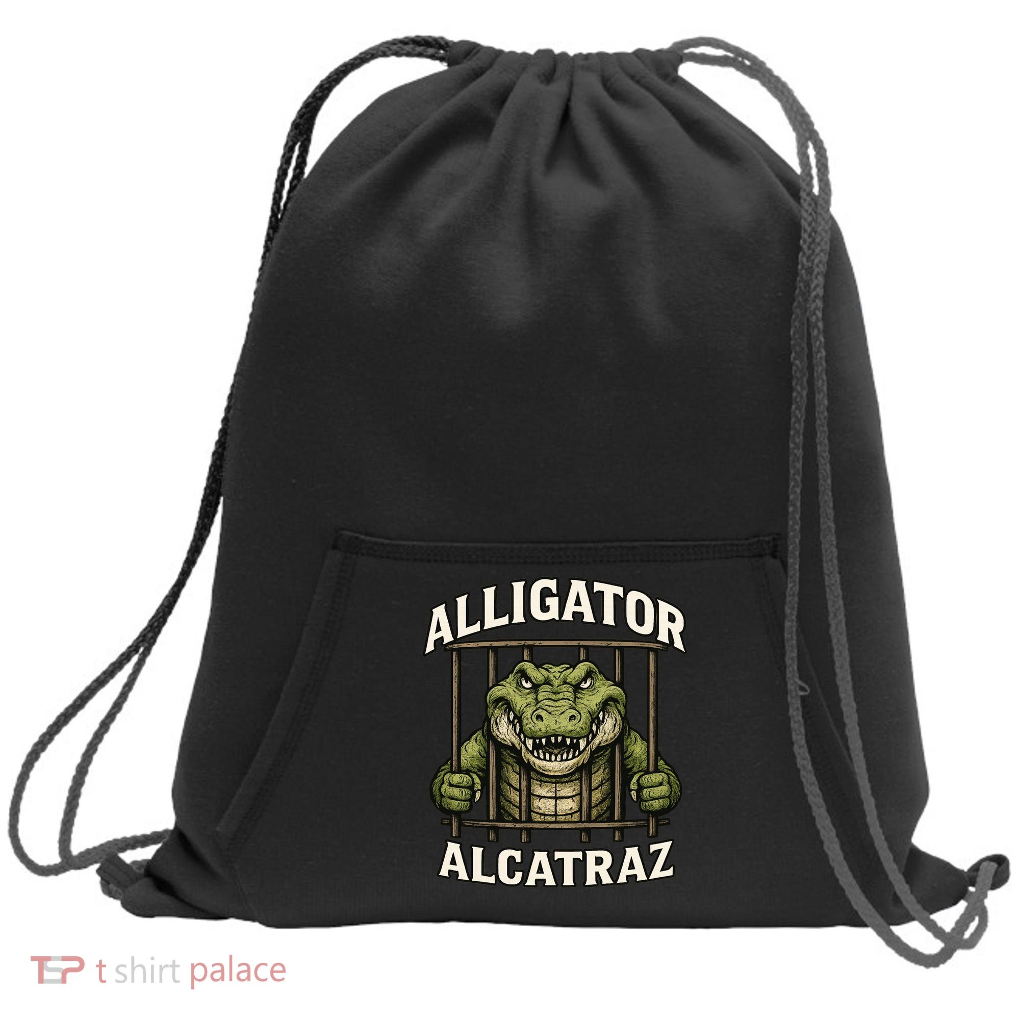 Funny Alligator Alcatraz Jail Prison Gator Sweatshirt Cinch Pack Bag