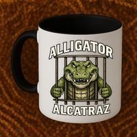 Funny Alligator Alcatraz Jail Prison Gator Coffee Mug thumb 2