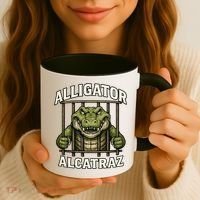Funny Alligator Alcatraz Jail Prison Gator Coffee Mug thumb 3