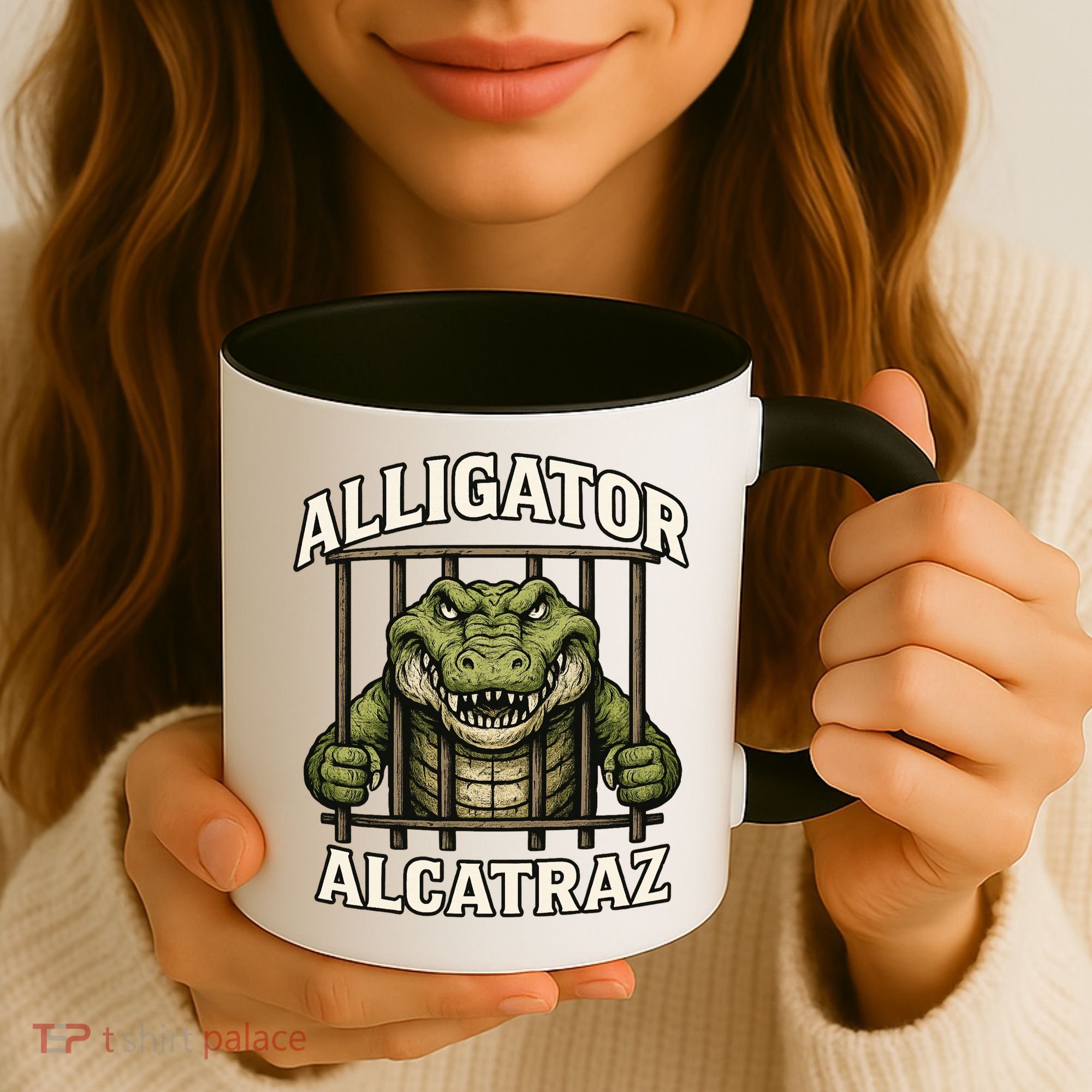 Funny Alligator Alcatraz Jail Prison Gator Coffee Mug