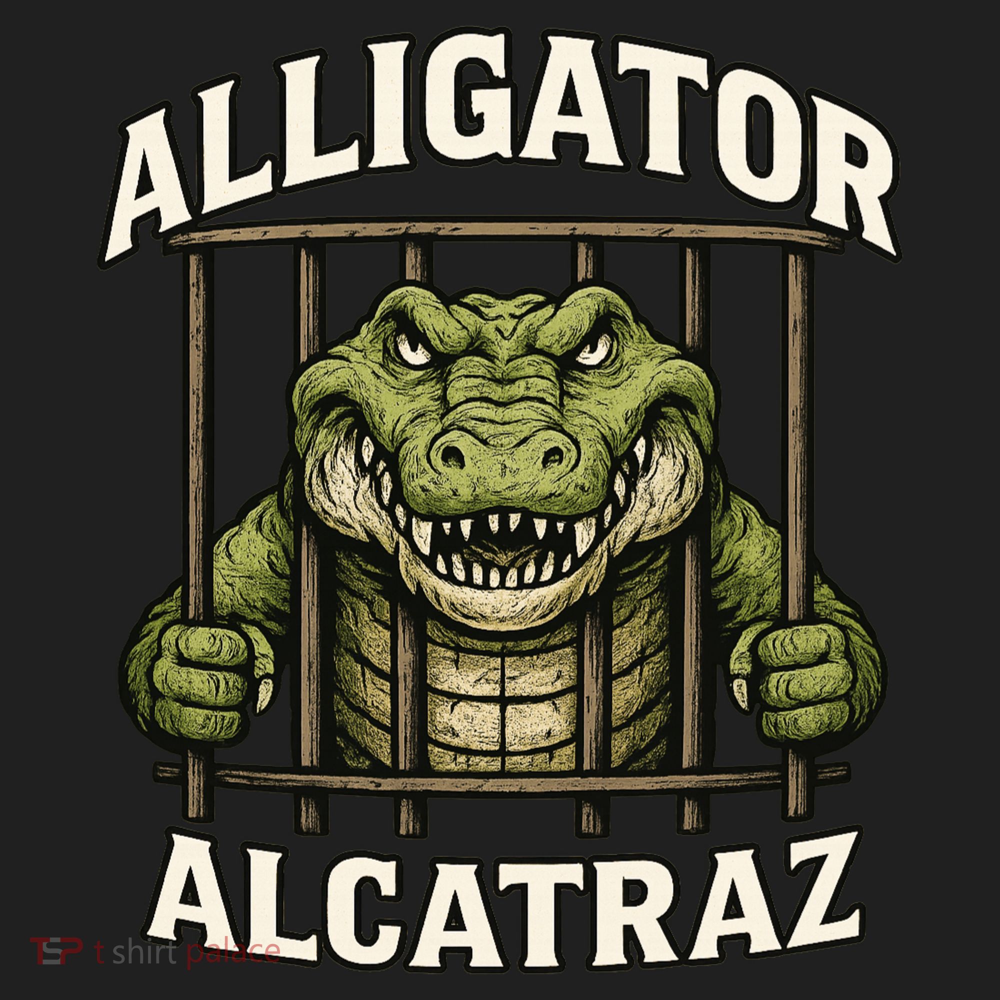 Funny Alligator Alcatraz Jail Prison Gator Beanie
