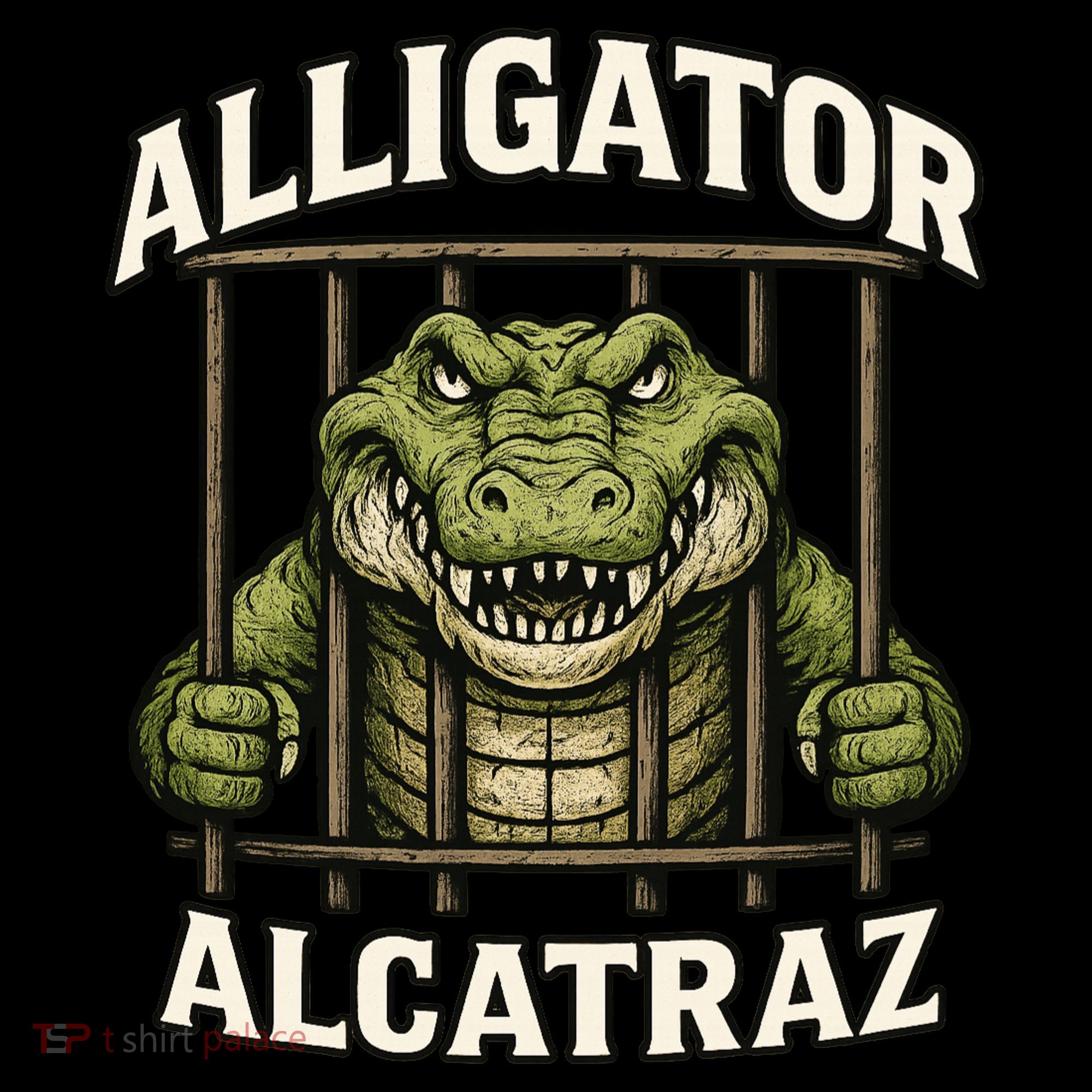 Funny Alligator Alcatraz Jail Prison Gator Mousepad